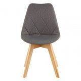 Stockholm Grey Diamond Pattern Dining Chair Grey