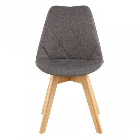 Stockholm Grey Diamond Pattern Dining Chair Grey