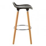 Stockholm Matte Black Bar Stool Black