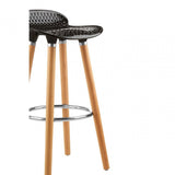 Stockholm Matte Black Bar Stool Black