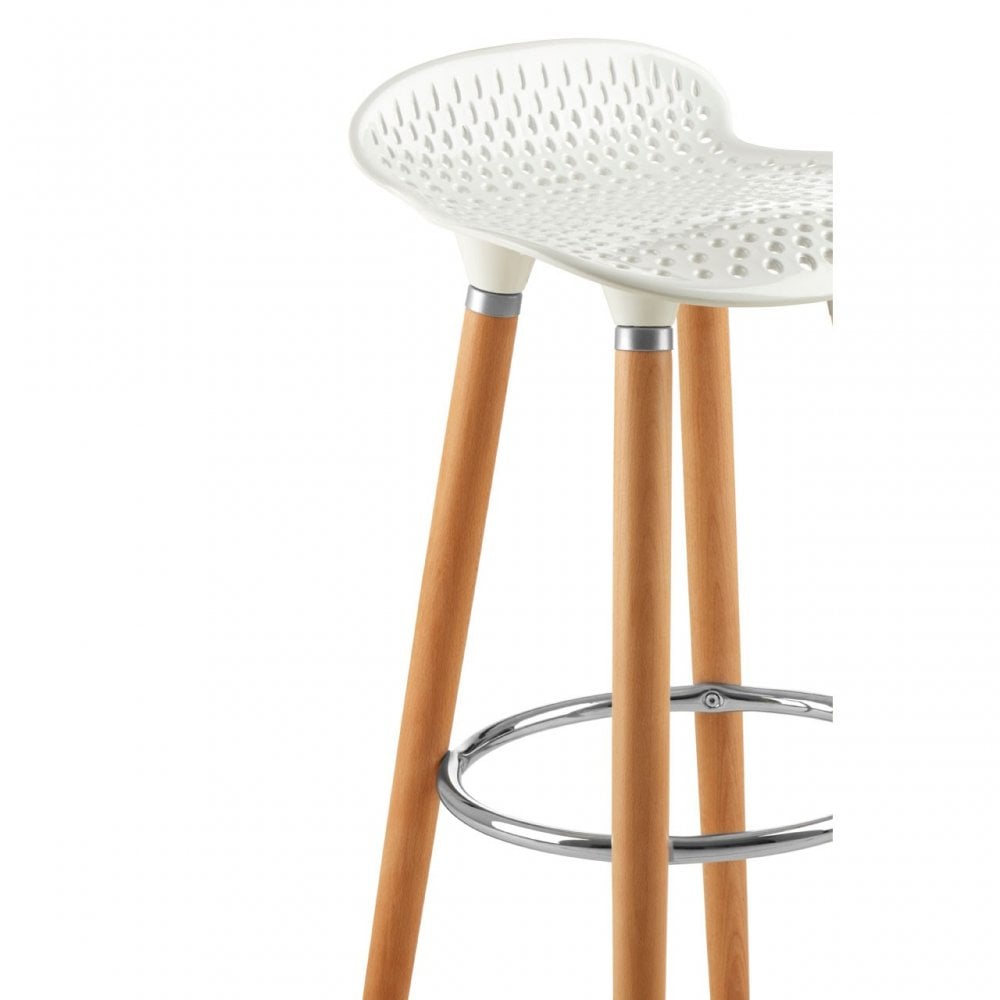 Stockholm Matte White Bar Stool White