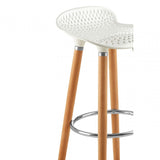 Stockholm Matte White Bar Stool White
