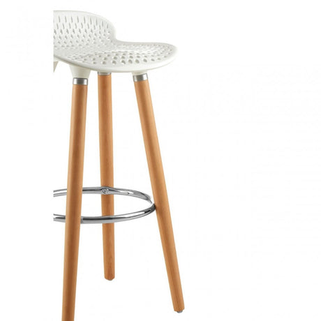 Stockholm Matte White Bar Stool White