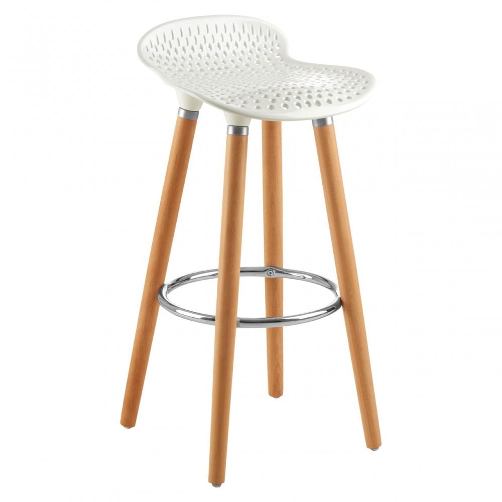Stockholm Matte White Bar Stool White