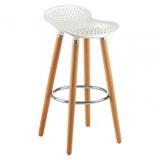 Stockholm Matte White Bar Stool White