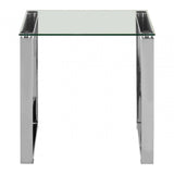 Matayo Square End Table Silver