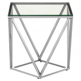 Matayo Small Twist End Table Silver