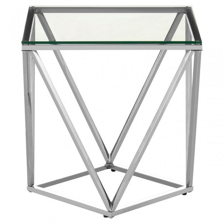 Matayo Small Twist End Table Silver