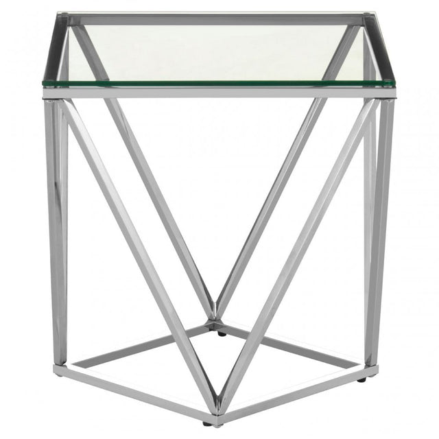 Matayo Small Twist End Table Silver