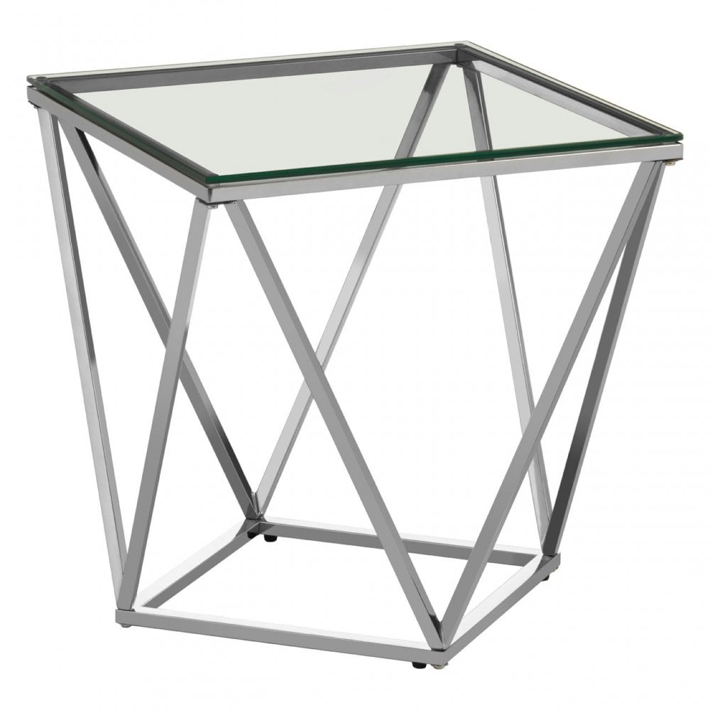 Matayo Small Twist End Table Silver