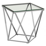Matayo Small Twist End Table Silver