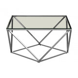 Matayo Large Twist End Table Silver