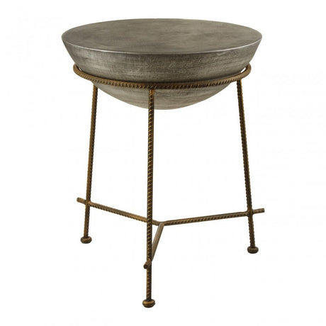 Compo Round End Table Silver