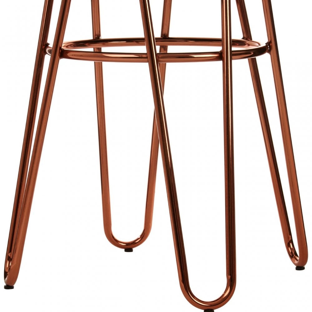 Brock Faux Fur Hairpin Stool Black