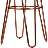 Brock Faux Fur Hairpin Stool Black