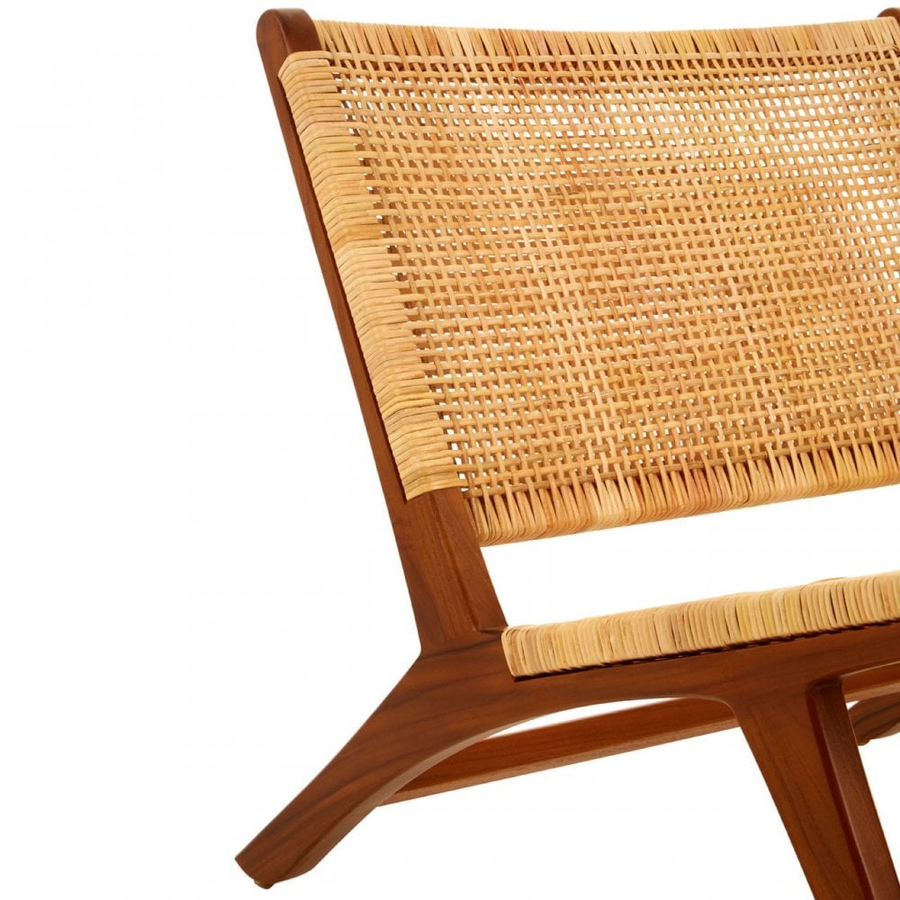 Lovina Teak Wood Lounge Chair Brown