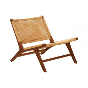 Lovina Teak Wood Lounge Chair Brown