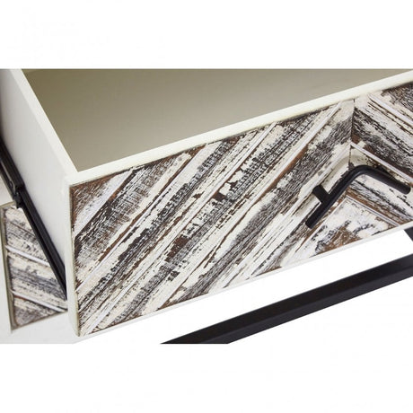 Lombok 2 Drawer Cabinet White