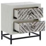Lombok 2 Drawer Cabinet White