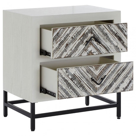 Lombok 2 Drawer Cabinet White