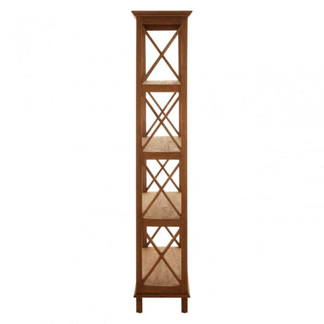 Lovina 4 Tier Shelf Unit Brown