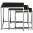 Pantino Set of 3 Nesting Tables Black