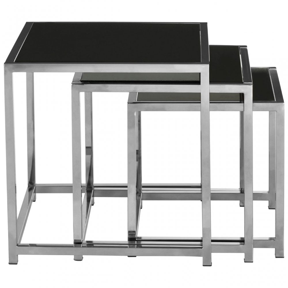 Pantino Set of 3 Nesting Tables Black