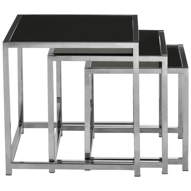 Pantino Set of 3 Nesting Tables Black