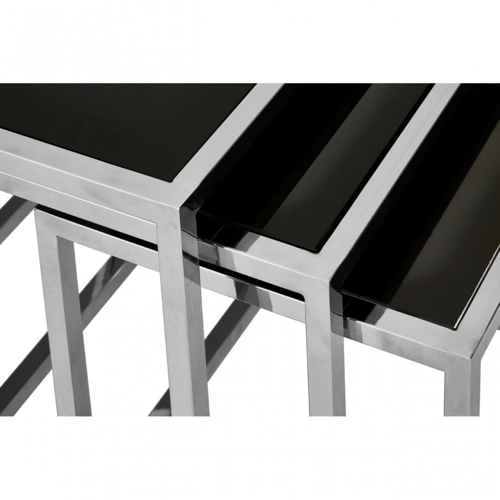 Pantino Set of 3 Nesting Tables Black