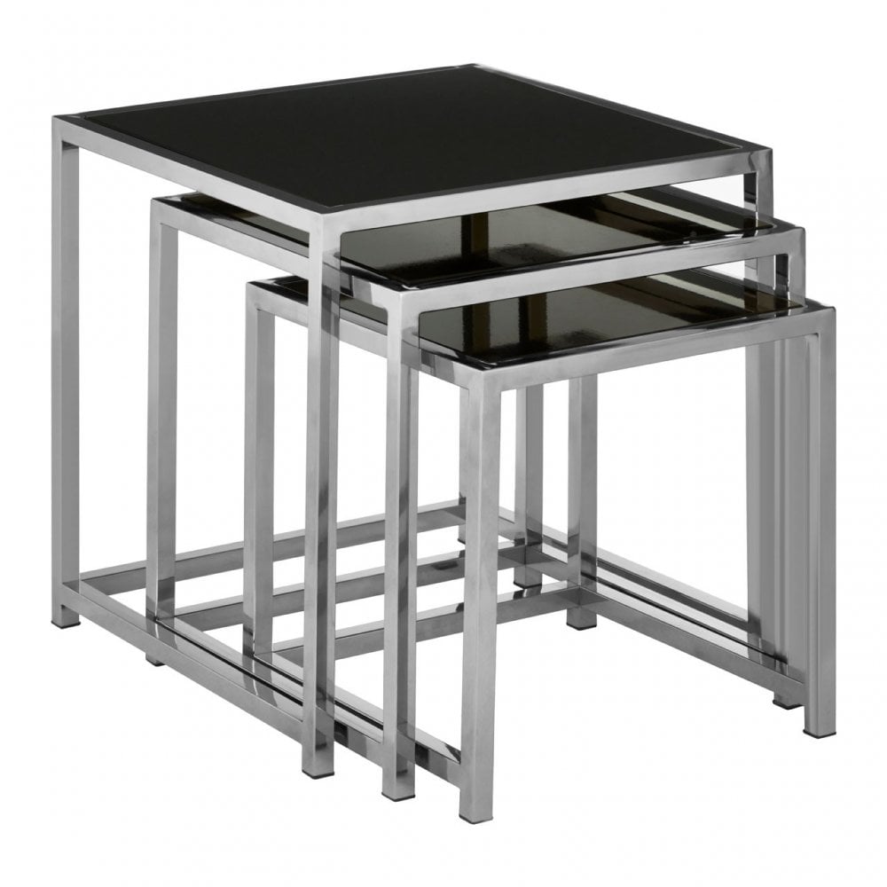Pantino Set of 3 Nesting Tables Black