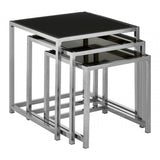 Pantino Set of 3 Nesting Tables Black