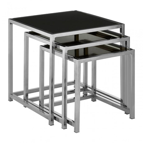 Pantino Set of 3 Nesting Tables Black
