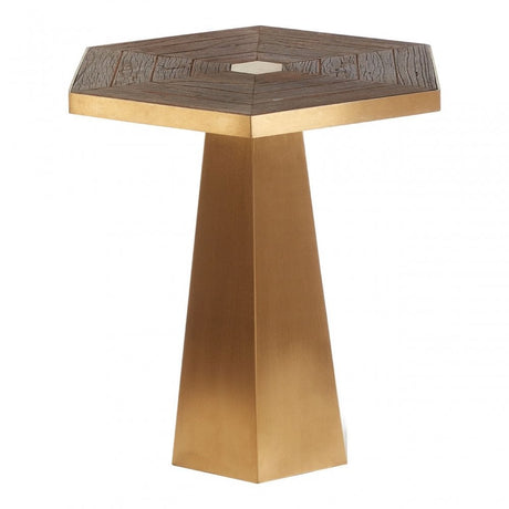 Titan Large Hexagon End Table Gold