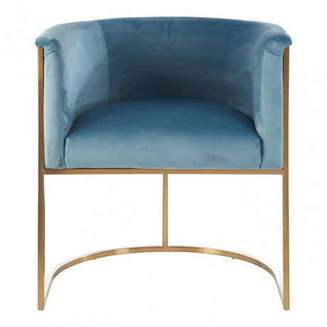 Mias Blue Velvet Chair Blue