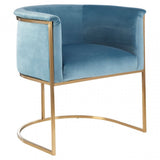 Mias Blue Velvet Chair Blue