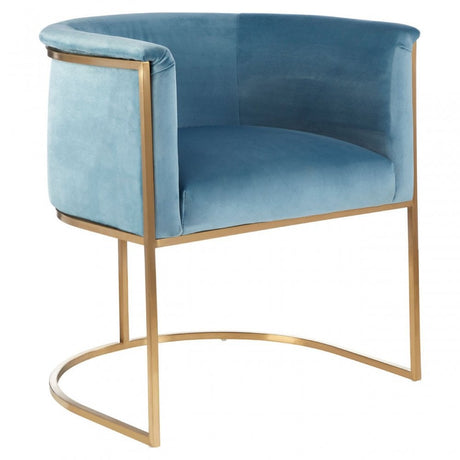 Mias Blue Velvet Chair Blue