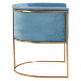 Mias Blue Velvet Chair Blue