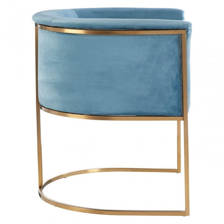 Mias Blue Velvet Chair Blue
