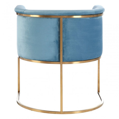 Mias Blue Velvet Chair Blue