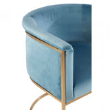 Mias Blue Velvet Chair Blue
