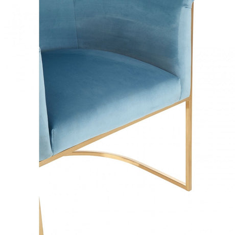 Mias Blue Velvet Chair Blue