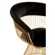 Chiqui Black Velvet / Gold Finish Chair Black