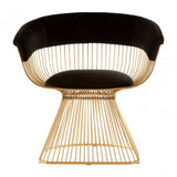 Chiqui Black Velvet / Gold Finish Chair Black