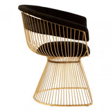 Chiqui Black Velvet / Gold Finish Chair Black
