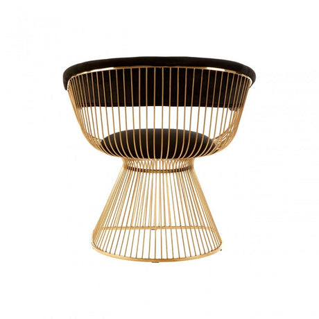 Chiqui Black Velvet / Gold Finish Chair Black