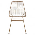 Brock Small Bronze Metal Wire Chair Gold