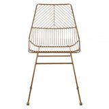 Brock Small Bronze Metal Wire Chair Gold