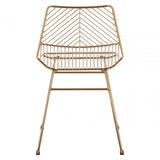 Brock Small Bronze Metal Wire Chair Gold