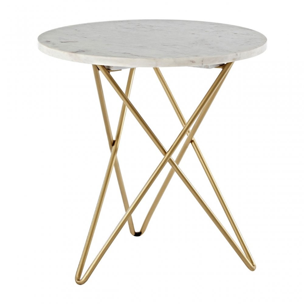 Nirav Geometric Shape Legs Table  White