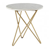Nirav Geometric Shape Legs Table  White